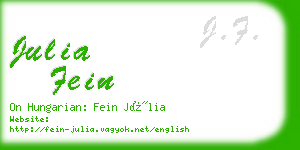 julia fein business card